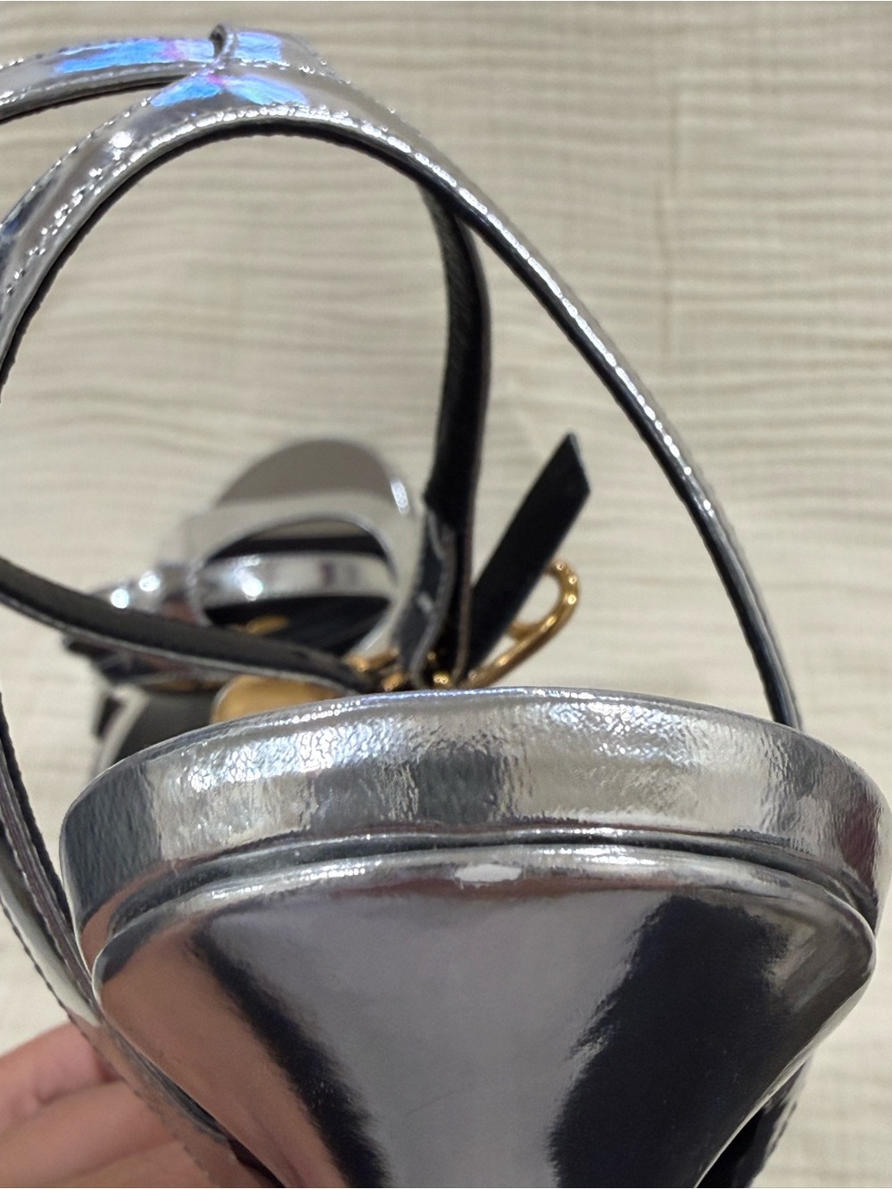 - Versace Safety Pin Heel Sandals BT - Picture 10 of 14